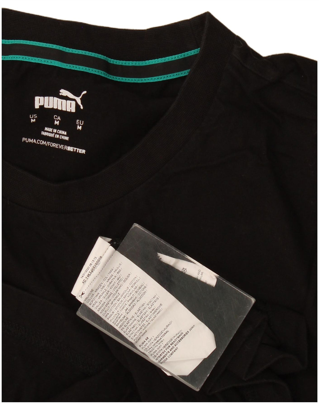 Puma Herren Grafik T-Shirt Top Mittelschwarz Baumwolle