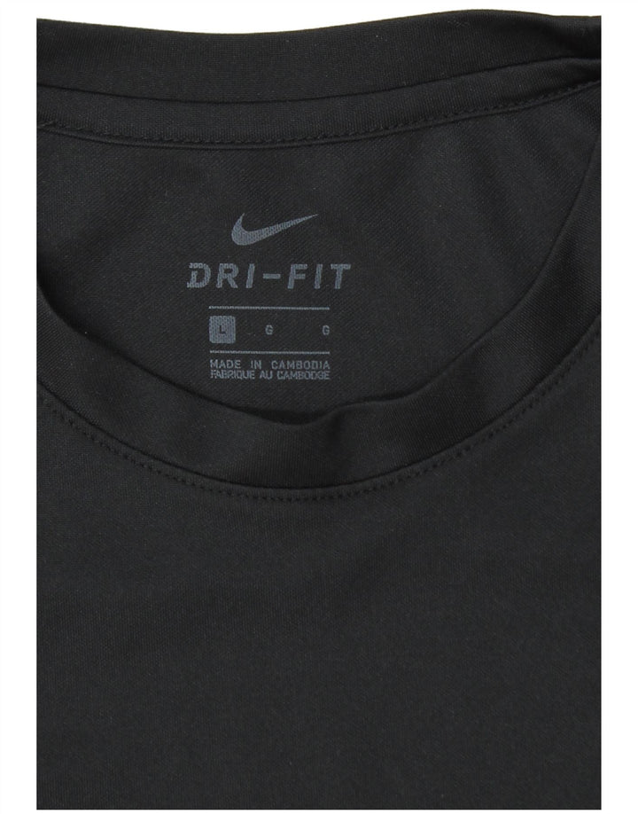 Nike Herren Dri Fit T-Shirt Top Large Schwarz