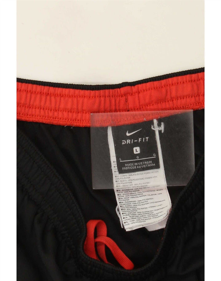 Nike Herren Dri Fit Trainingshose, groß, schwarzes Farbblock-Polyester