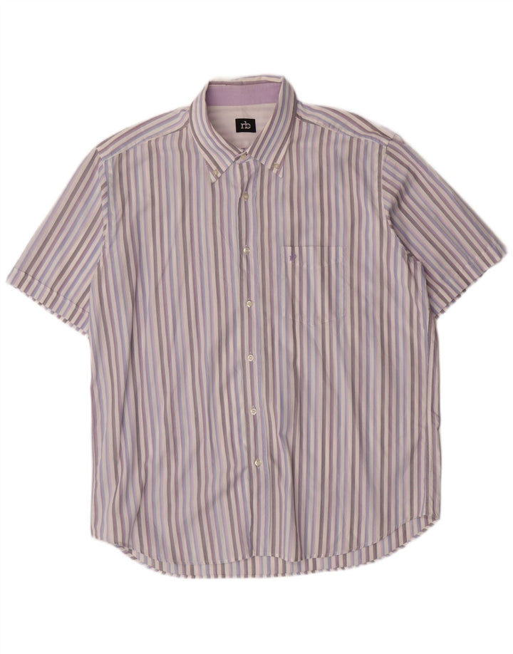 Roccobarocco Herrenhemd Größe 46 18 1/2 XL Mehrfarbig gestreift