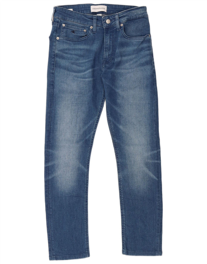 Calvin Klein Herren Slim Jeans W29 L27 Blaue Baumwolle