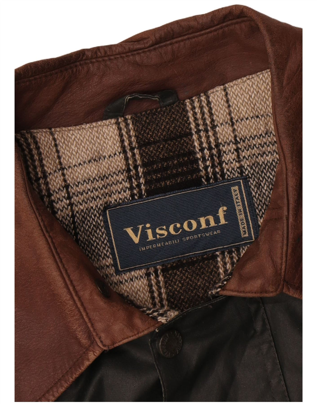 Visconf Herrenjacke aus gewachster Baumwolle IT 52 XL, grüne Baumwolle