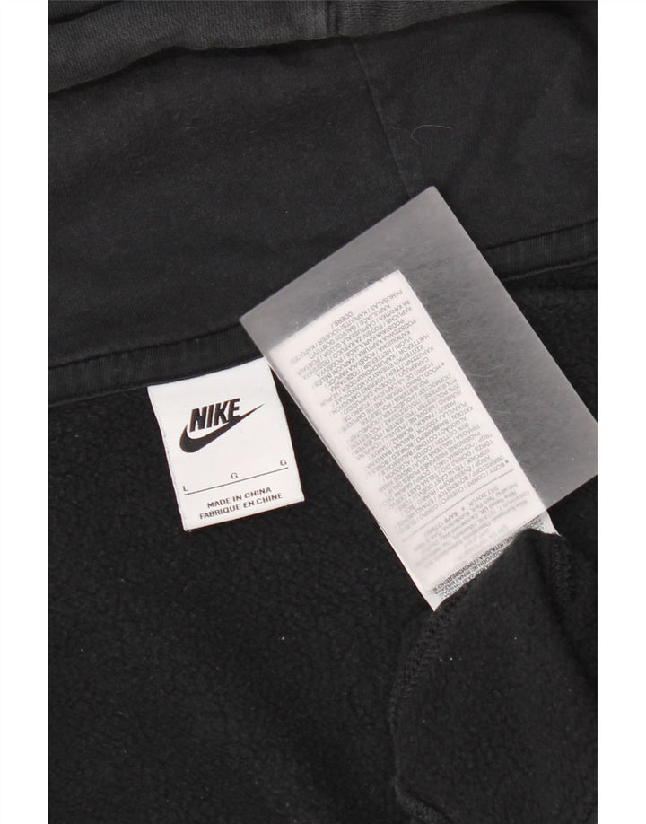 Nike Herren-Kapuzenpullover mit Reißverschluss, groß, aus schwarzer Baumwolle