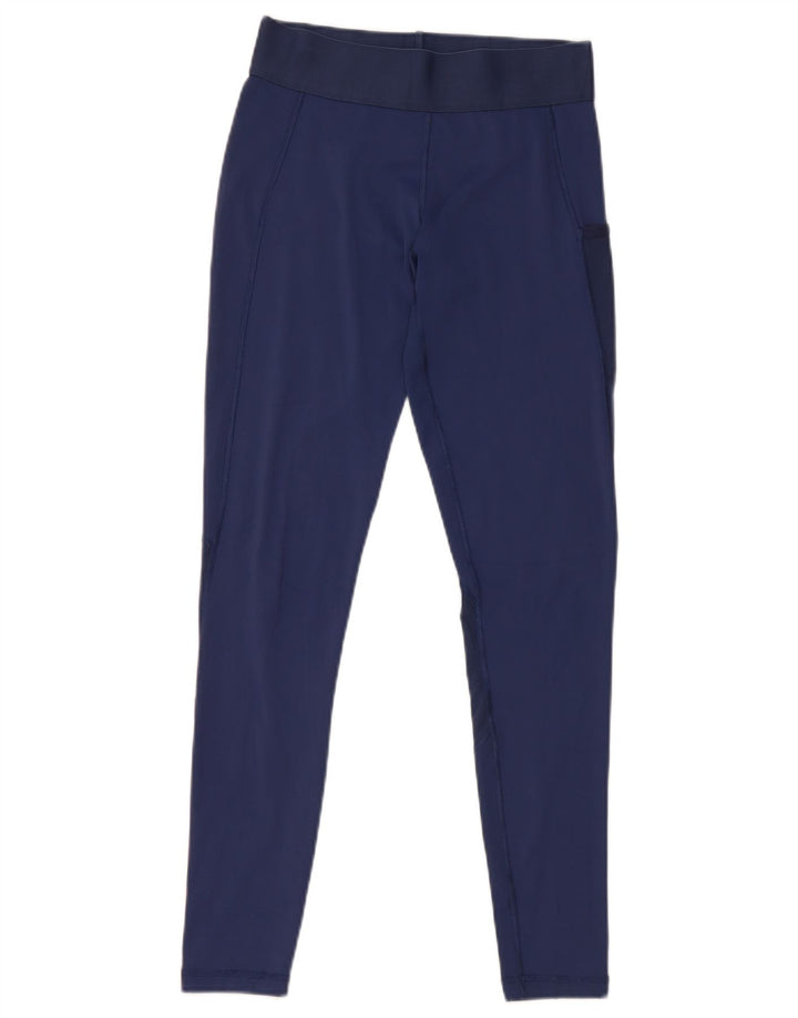 Adidas Damen Leggings UK 8/10 Small Marineblau