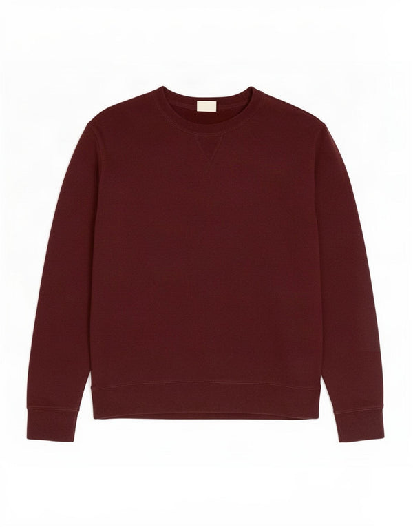 Marks & Spencer Herren-Sweatshirt, Pullover, XL, Burgunderrot, Baumwolle