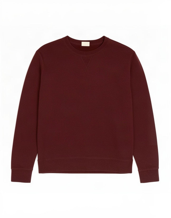 Marks & Spencer Herren-Sweatshirt, Pullover, XL, Burgunderrot, Baumwolle