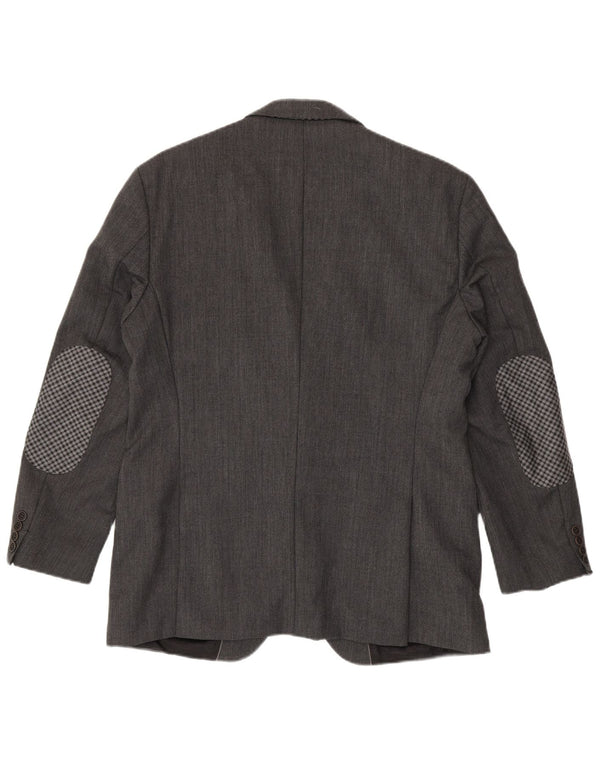 Hugo Boss Herren-Blazer mit 2 Knöpfen, EU 52, XL, graue Schurwolle