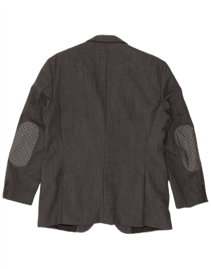 Hugo Boss Herren-Blazer mit 2 Knöpfen, EU 52, XL, graue Schurwolle