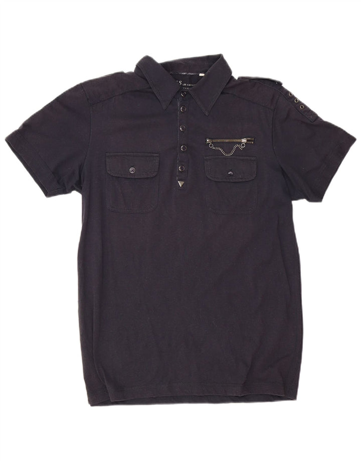 Guess Herren-Militär-Poloshirt in Mittelgrau