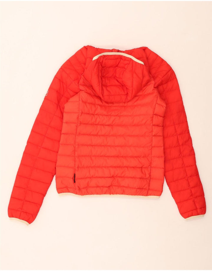 Jack Wolfskin Wattierte Damenjacke mit Kapuze, UK 6, XS, Rot, Colourblock-Polyamid
