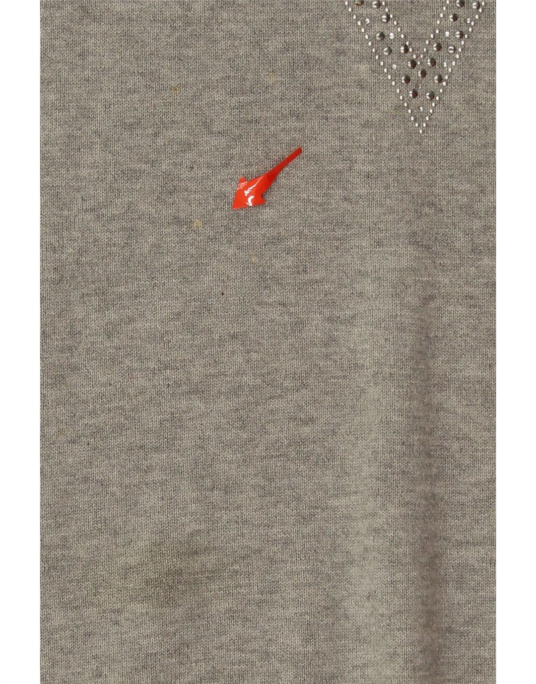 GUESS Womens Graphic Boat Neck Jumper Sweater UK 14 Large Grey Polyamide Vintage Guess and Second-Hand Guess from Messina Hembry 