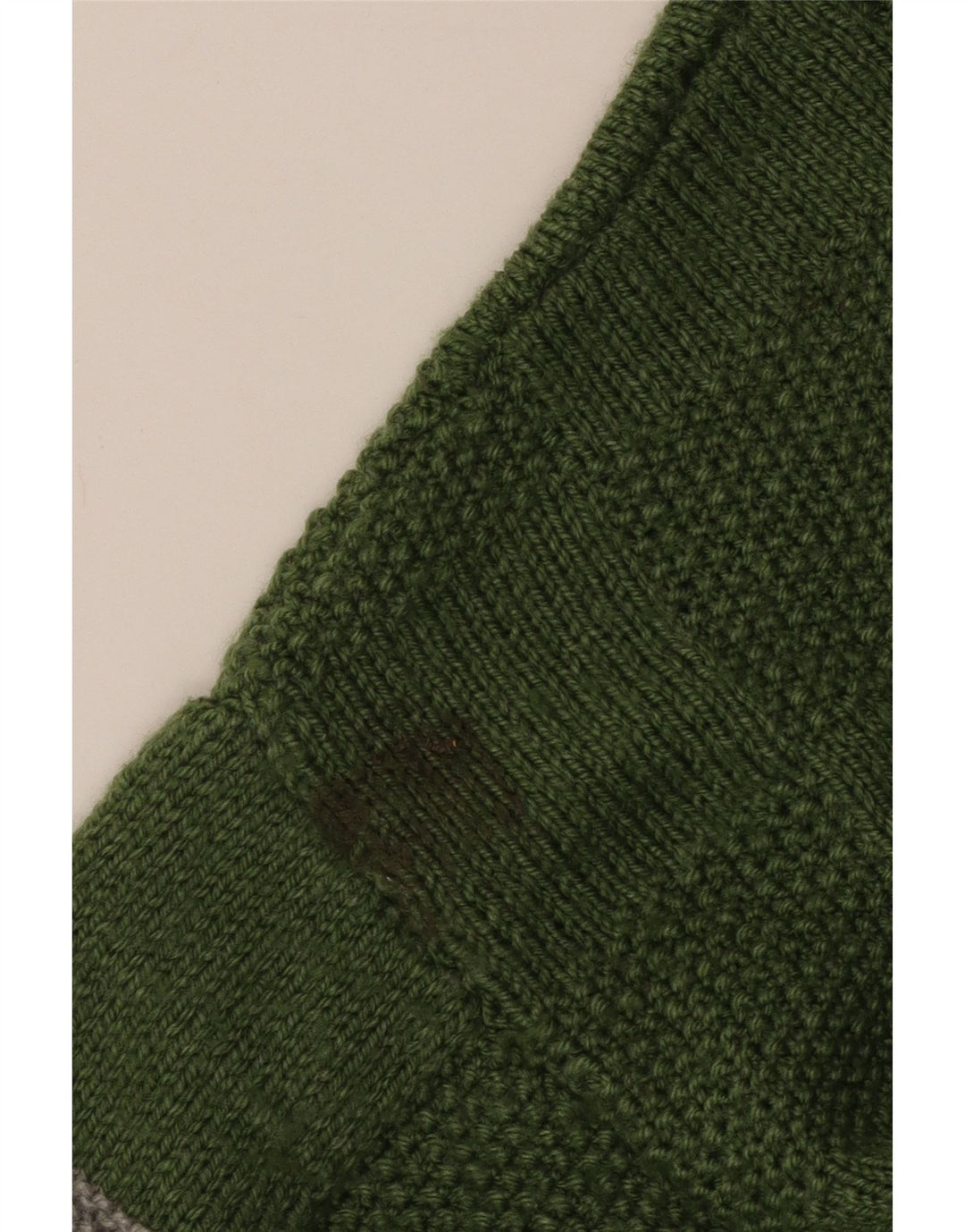 Vintage Herren Rollkragenpullover Pullover 2XL Grün gestreift