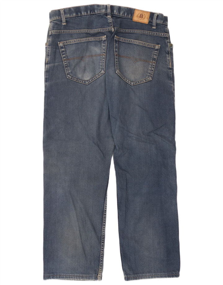 Marks & Spencer Damen Straight Jeans W34 L25 Blaue Baumwolle