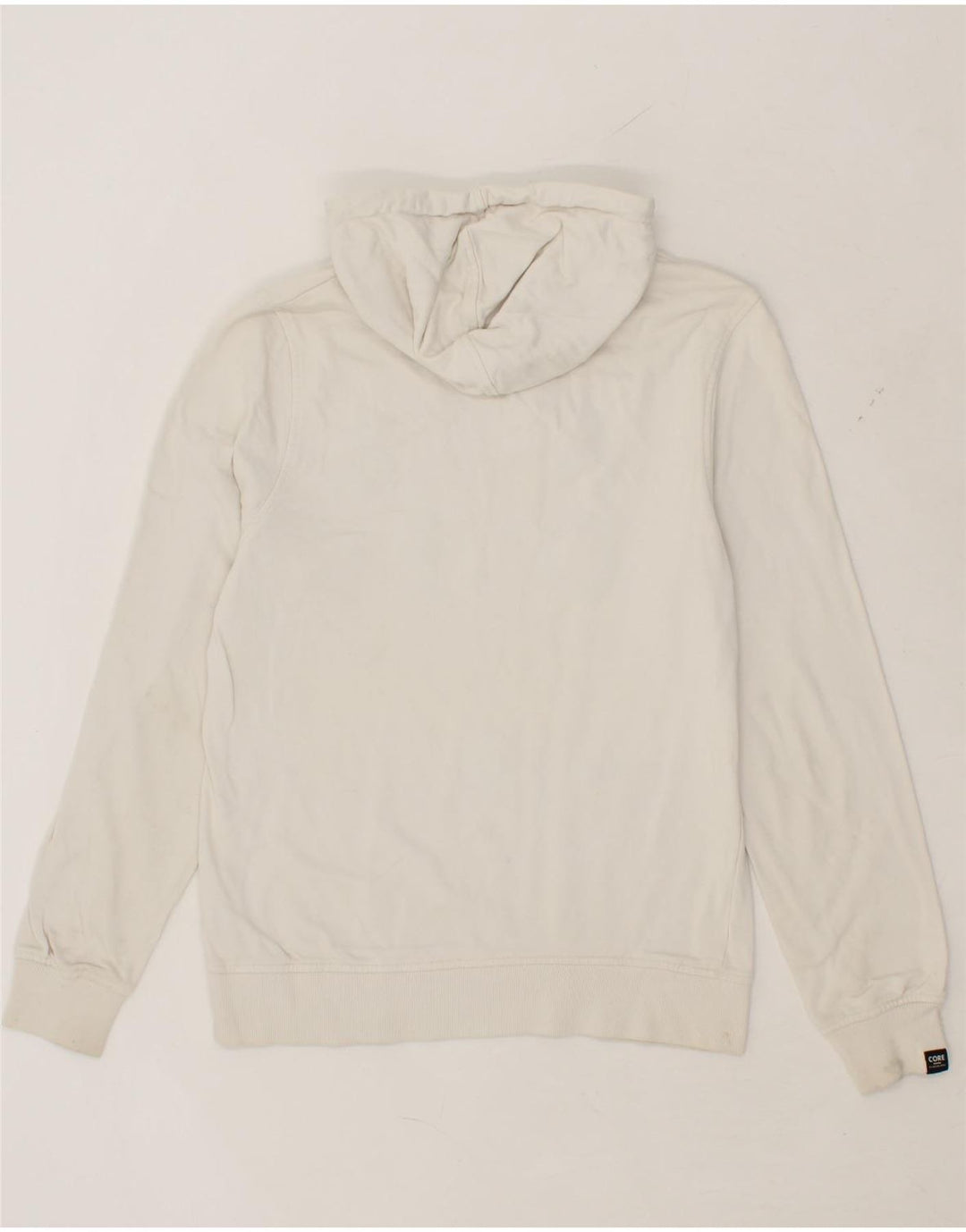 JACK & JONES Mens Graphic Hoodie Jumper Medium White Cotton Vintage Jack & Jones and Second-Hand Jack & Jones from Messina Hembry 