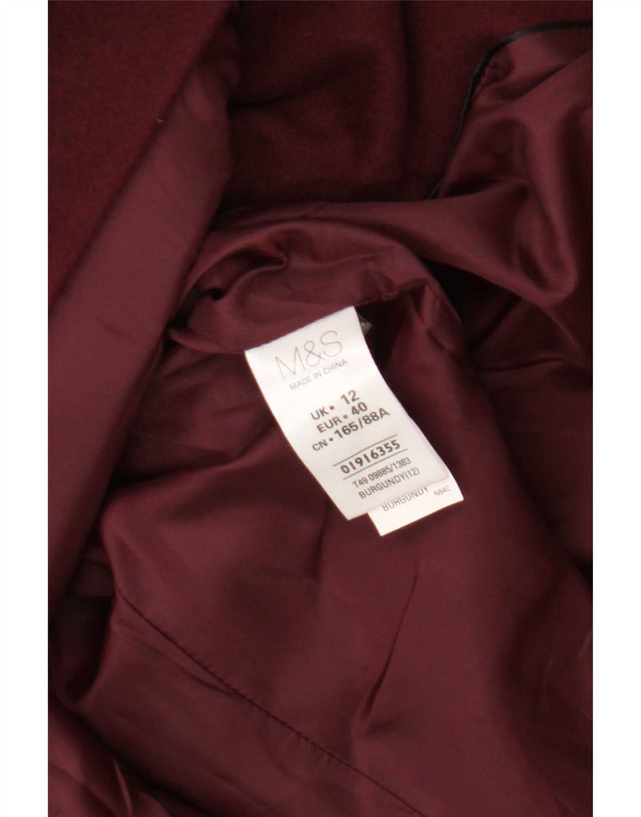 Marks & Spencer Damenmantel UK 12 Medium Burgund Polyester