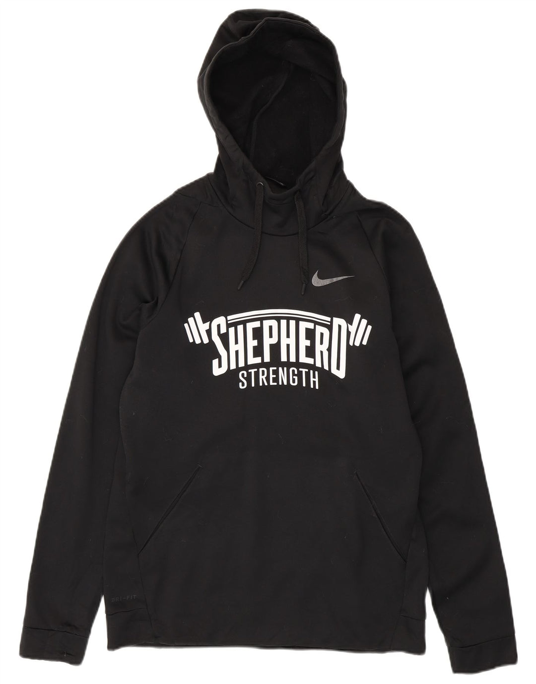 Nike Herren Dri Fit Graphic Kapuzenpullover Mittelschwarzes Polyester