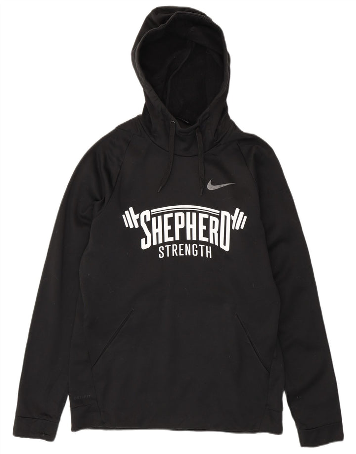 Nike Herren Dri Fit Graphic Kapuzenpullover Mittelschwarzes Polyester
