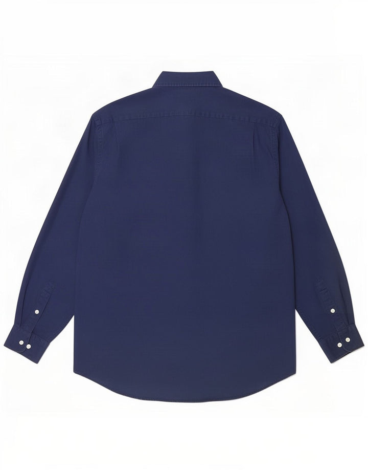 Lacoste Herrenhemd Größe 40 Mittelmarineblaue Baumwolle