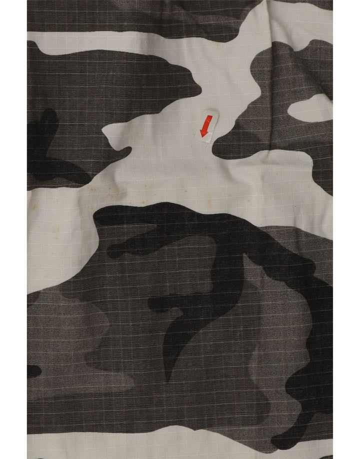 Vintage Damen Jogger Cargo Hose IT 44 Medium W30 L31 Grau Camouflage