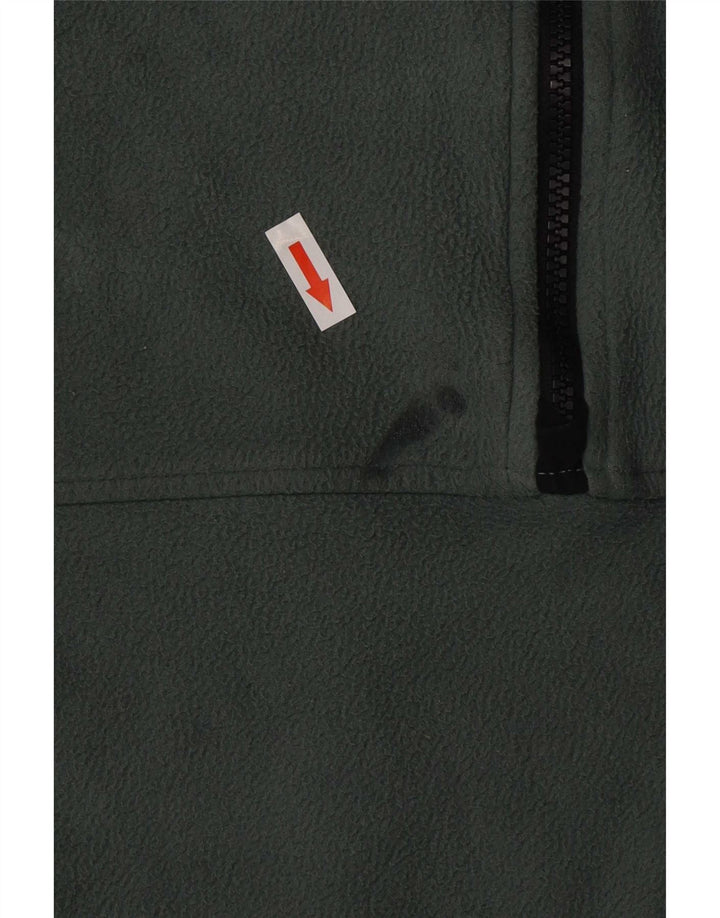 The North Face Herren-Fleecepullover mit Reißverschluss am Hals, großes grünes Polyester