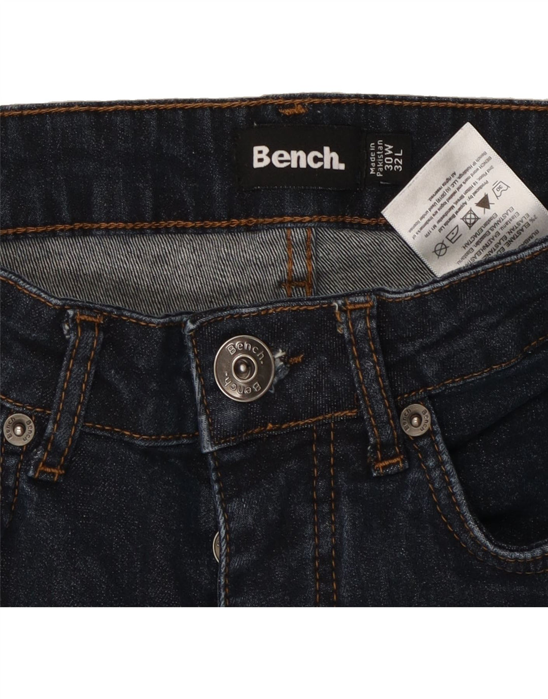 BENCH Womens Skinny Jeans W30 L32 Navy Blue Cotton Vintage Bench and Second-Hand Bench from Messina Hembry 
