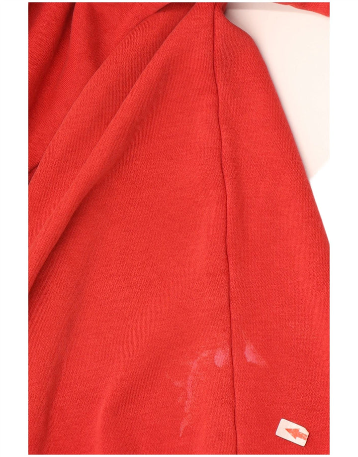 Adidas Herren Kapuzenpullover aus mittelroter Baumwolle