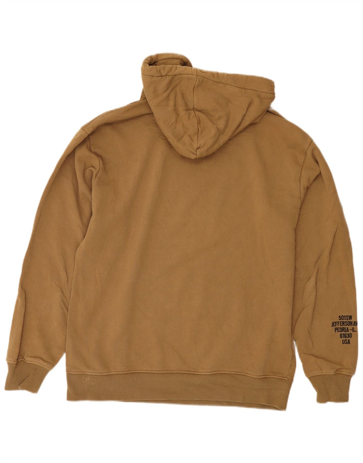 Caterpillar Herren-Kapuzenpullover mit Grafik, mittlere Khaki-Baumwolle