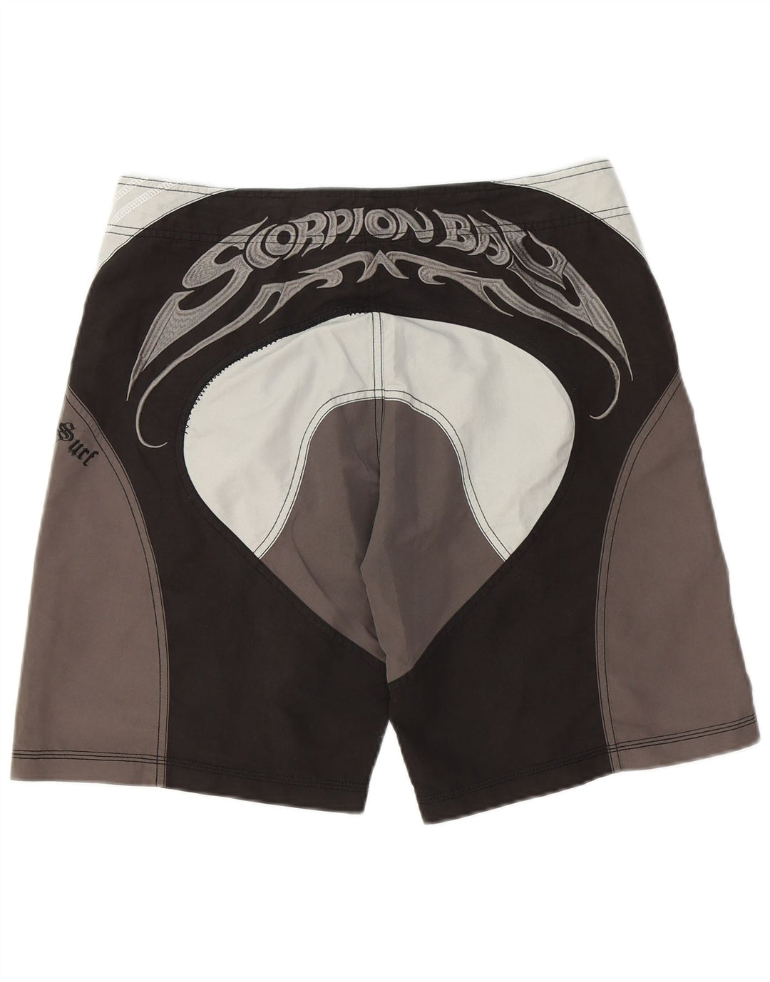 SCORPION BAY Herren-Badeshorts mit Grafik, mittelbraun, Farbblock