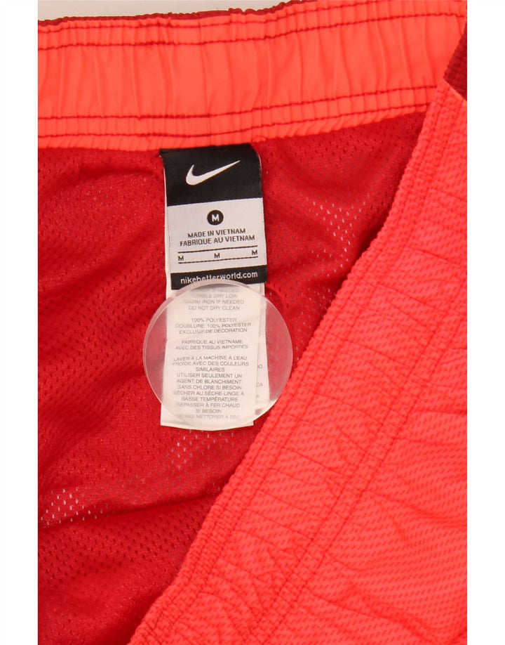 Nike Herren-Badeshorts mit Grafik, Mittelrotes Farbblock-Polyester