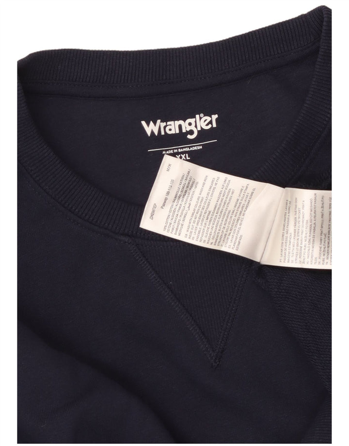 Wrangler Herren Sweatshirt Pullover 2XL Marineblau Baumwolle