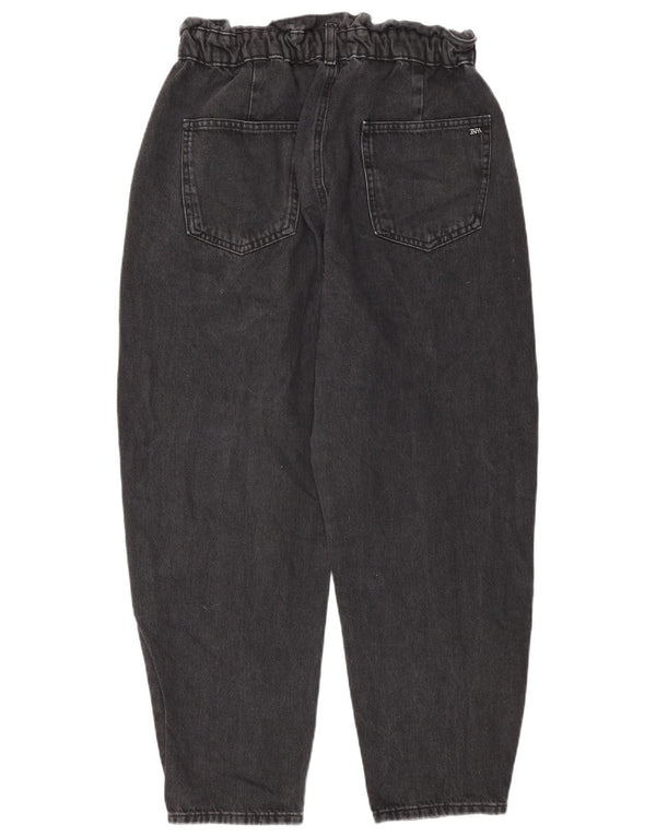 Zara Damen High Rise Tapered Jeans EU 40 Medium W30 L25 Graue Baumwolle