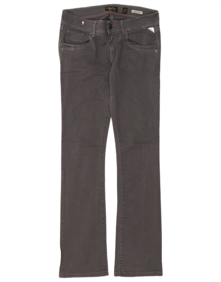 REPLAY Damen Rearmy Bootcut Jeans W28 L32 Graue Baumwolle