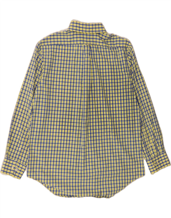 IZOD Mens Shirt Size 16 1/2 Large Yellow Check Cotton Vintage Izod and Second-Hand Izod from Messina Hembry 