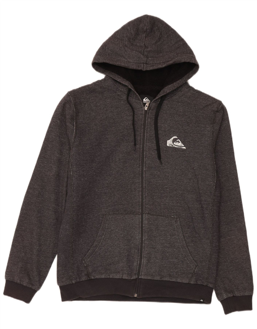 Quiksilver Herren-Kapuzenpullover mit Reißverschluss, mittelgraue Baumwolle