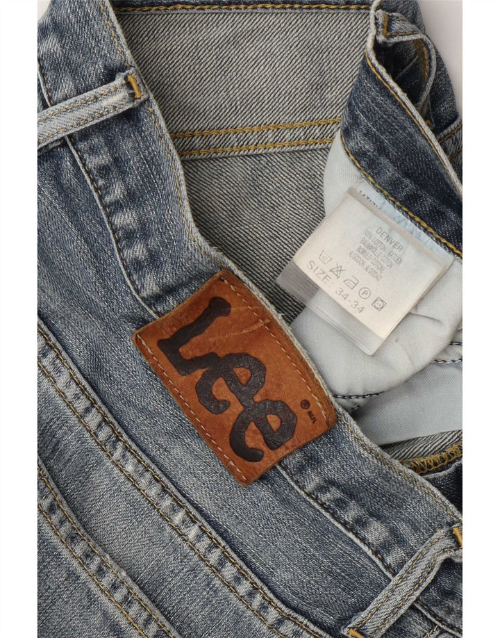 Lee Herren Denver Bootcut Jeans W34 L29 Blaue Baumwolle