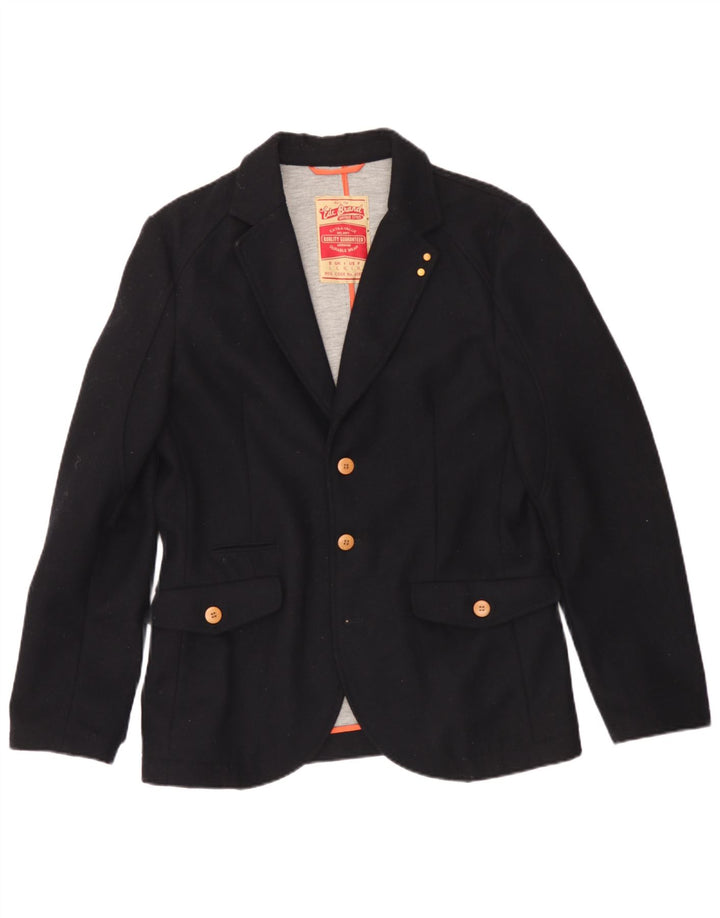 EDC Herren-Blazer mit 2 Knöpfen, Gr. 40, Größe L, Schwarz, Polyester