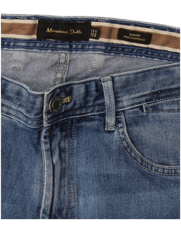 Massimo Dutti Herren Slim Jeans EU 42 Large W32 L30 Blau