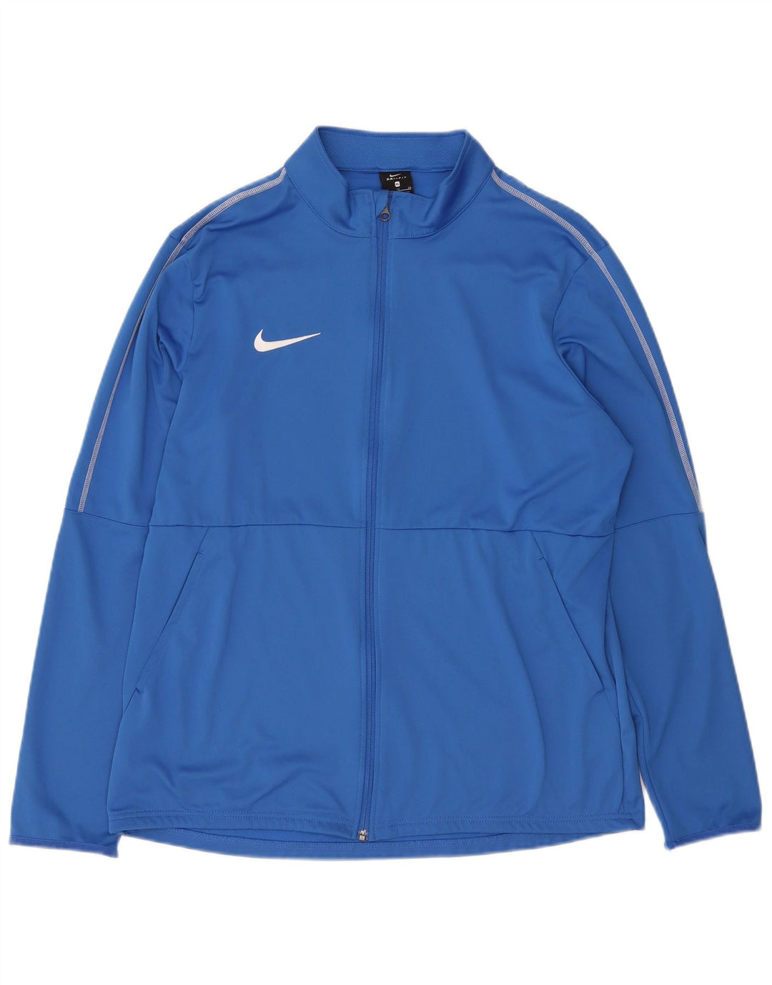Nike Herren Dri Fit Trainingsanzug Top Jacke XL Blau Polyester
