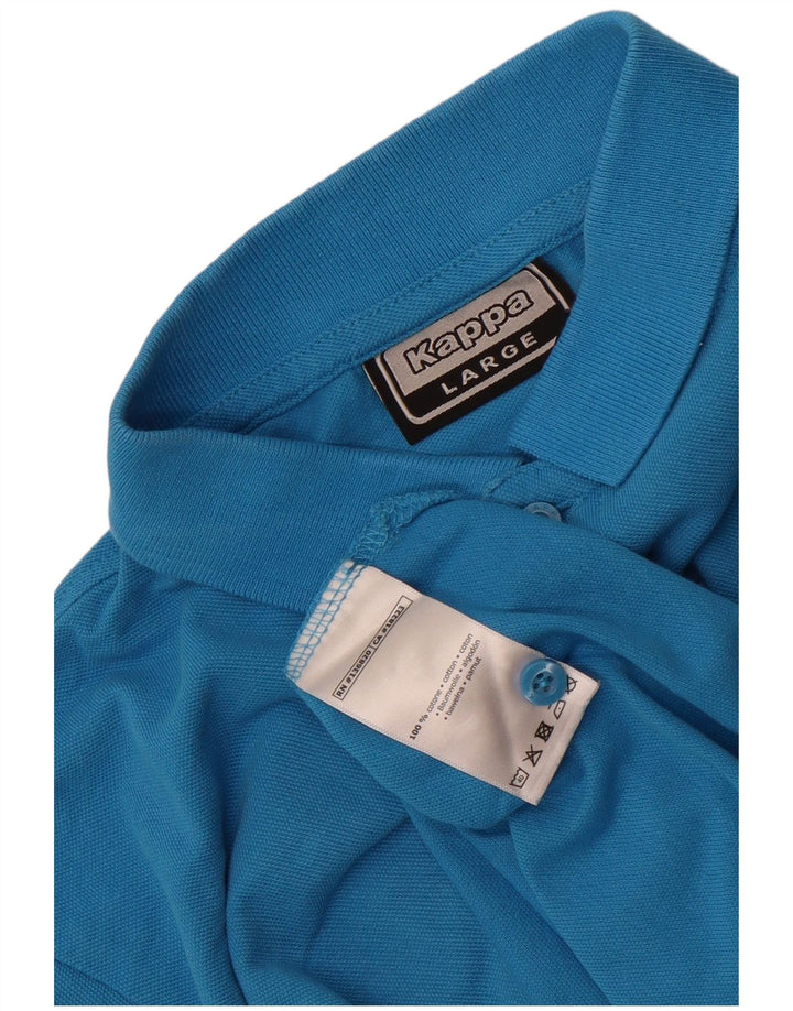 Kappa Herren-Poloshirt, große blaue Baumwolle