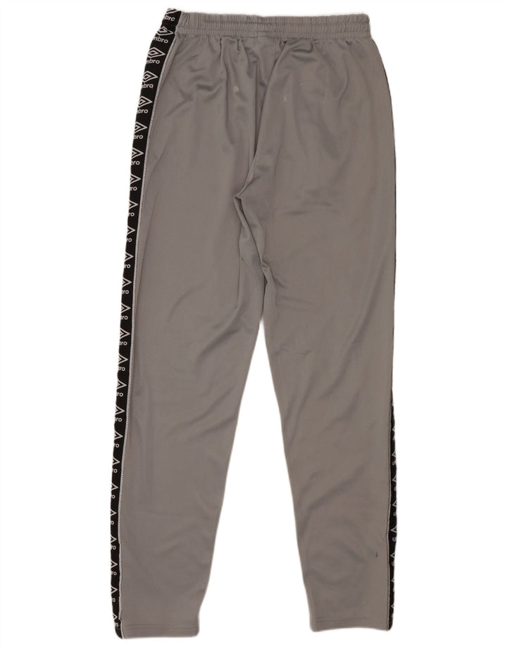 Umbro Herren-Trainingshose mit Grafik, groß, graues Farbblock-Polyester