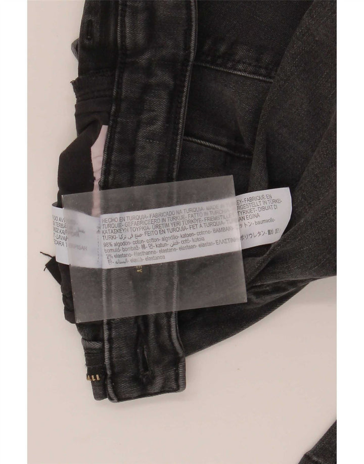 Massimo Dutti Damen Schlagjeans EU 34 2XS W24 L24 Graue Baumwolle