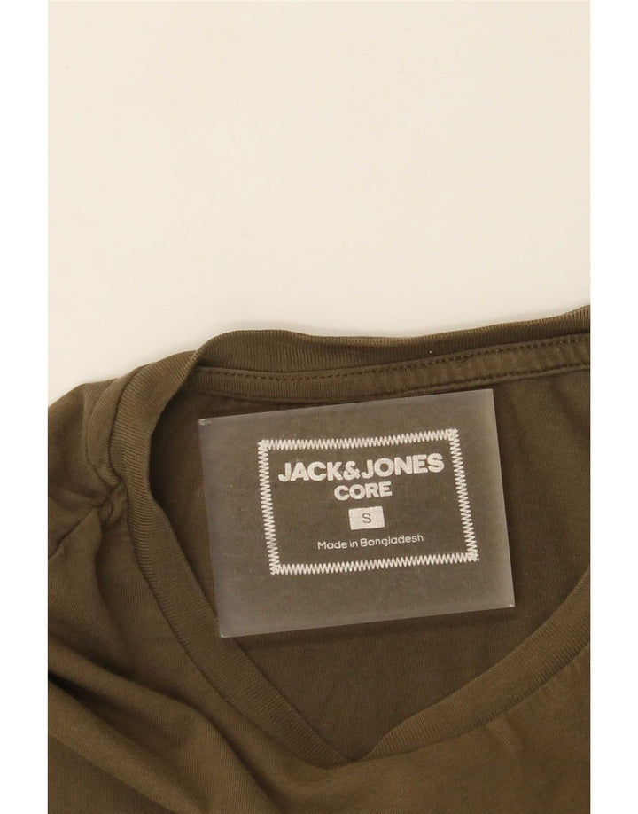 Jack & Jones Herren-T-Shirt mit Grafik, Größe S, Khaki