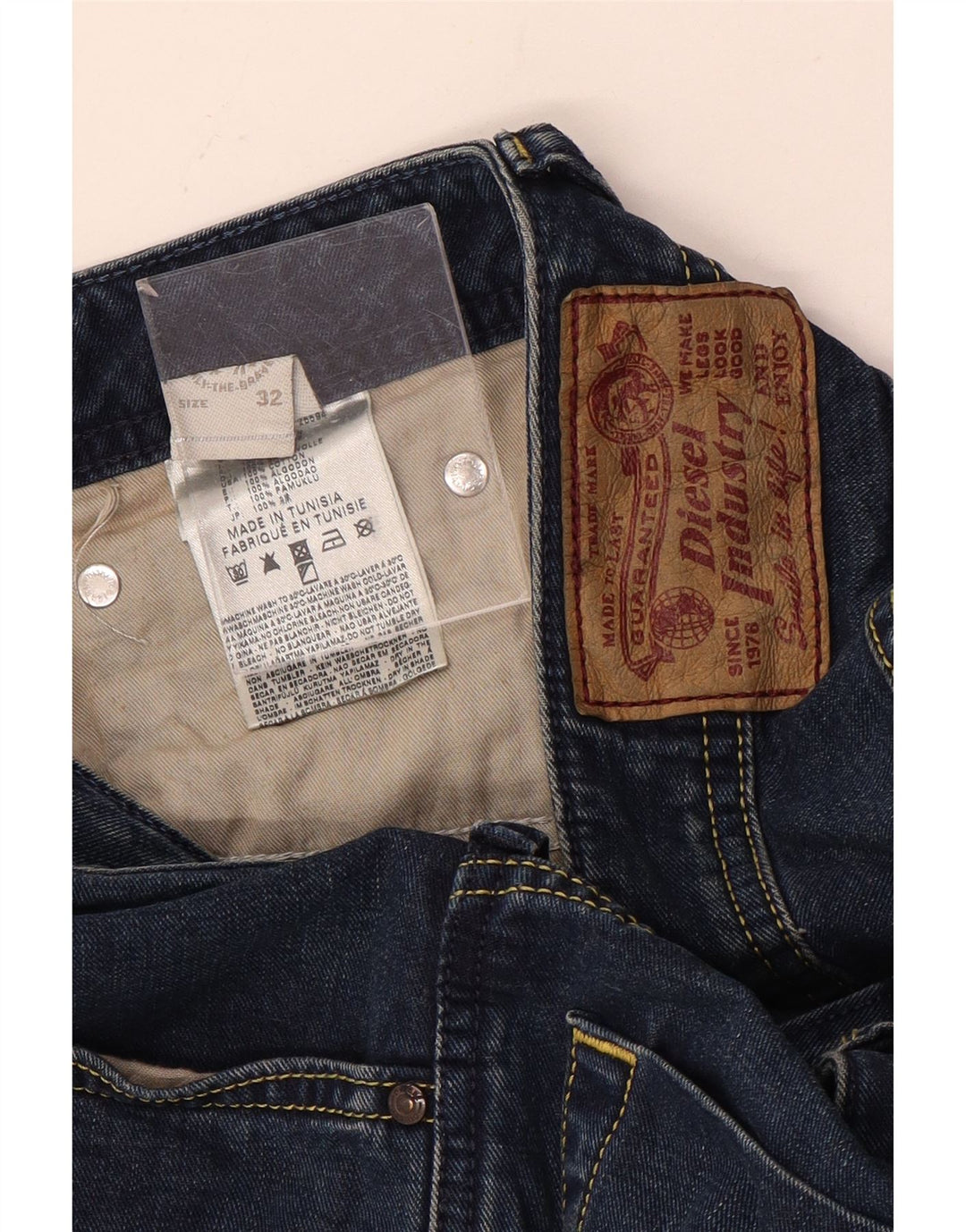 Diesel Herren Bootcut Jeans W32 L33 Blaue Baumwolle