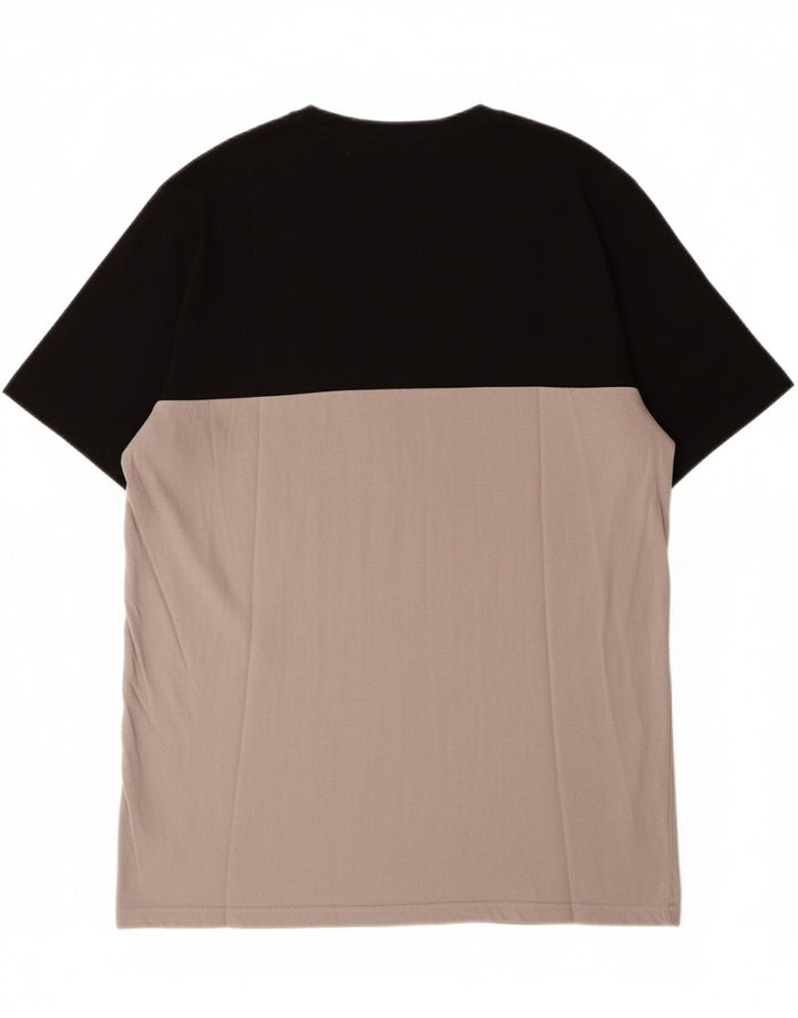 JACK & JONES Mens T-Shirt Top 2XL Grey Colourblock