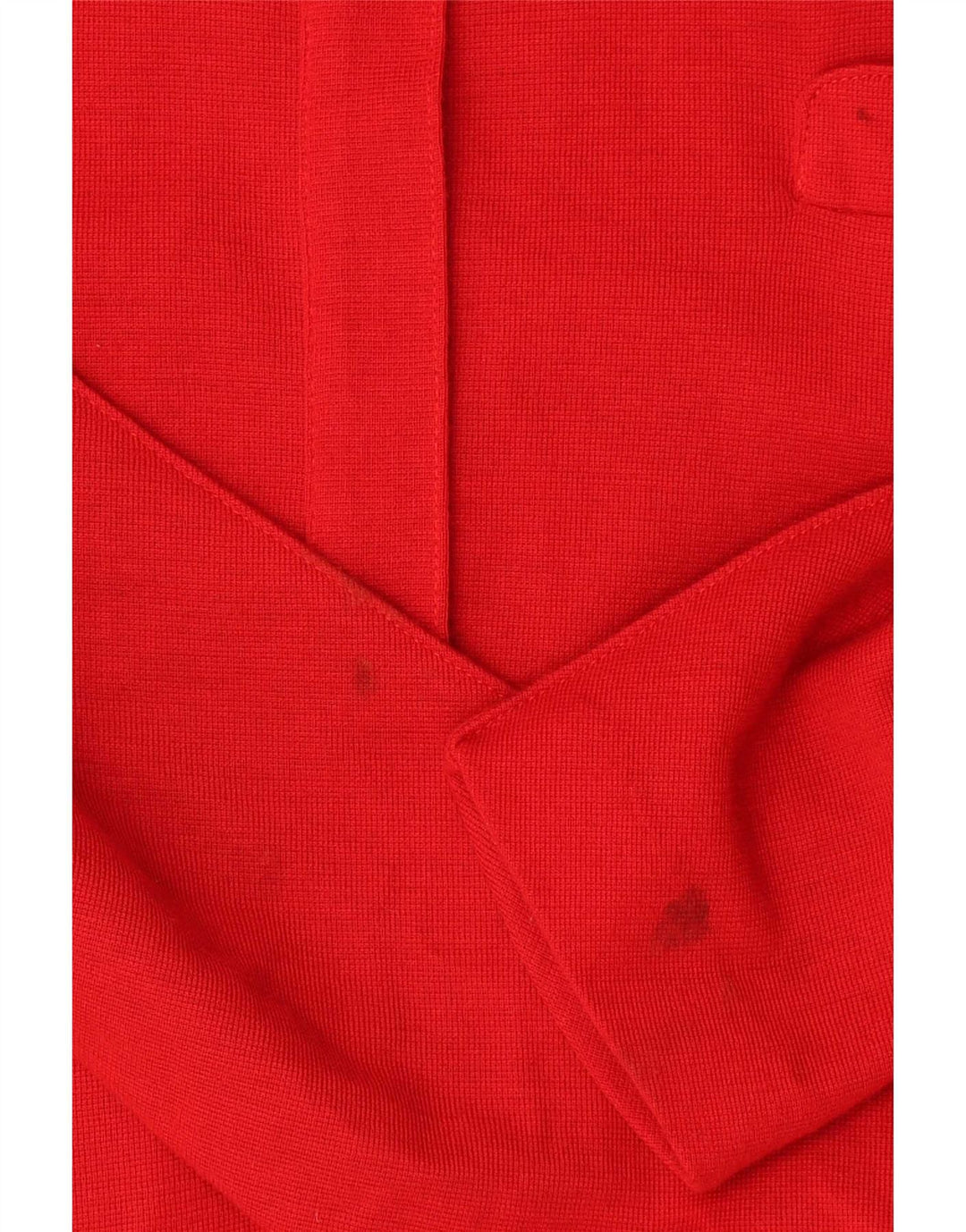 Vintage Damen Langarm-Etuikleid UK 14 Mittelrot