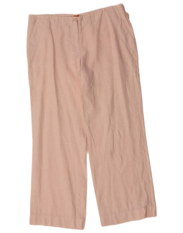Slam Gerade Chino-Hose für Damen XL W36 L28 Rosa Leinen