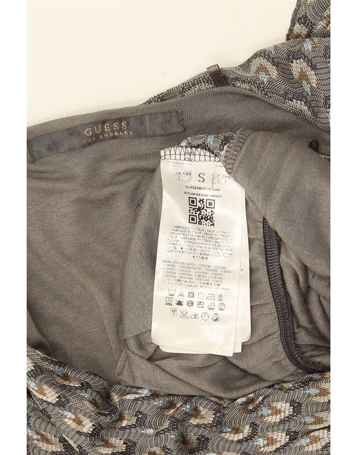 Guess Womens Jumpsuit UK 10 Small Graue geometrische Viskose