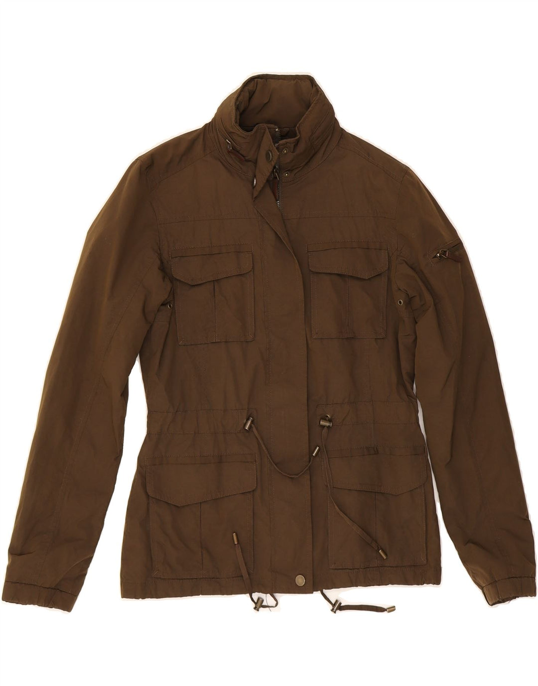 MASSIMO DUTTI Womens Utility Jacket UK 10 Small Brown Polyester Vintage Massimo Dutti and Second-Hand Massimo Dutti from Messina Hembry 