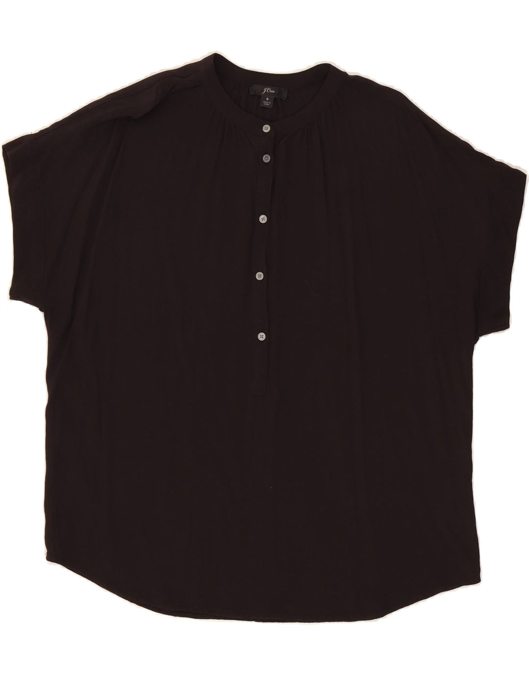 J. CREW Womens Oversized Blouse Top UK 10 Small Black Viscose Vintage J. Crew and Second-Hand J. Crew from Messina Hembry 