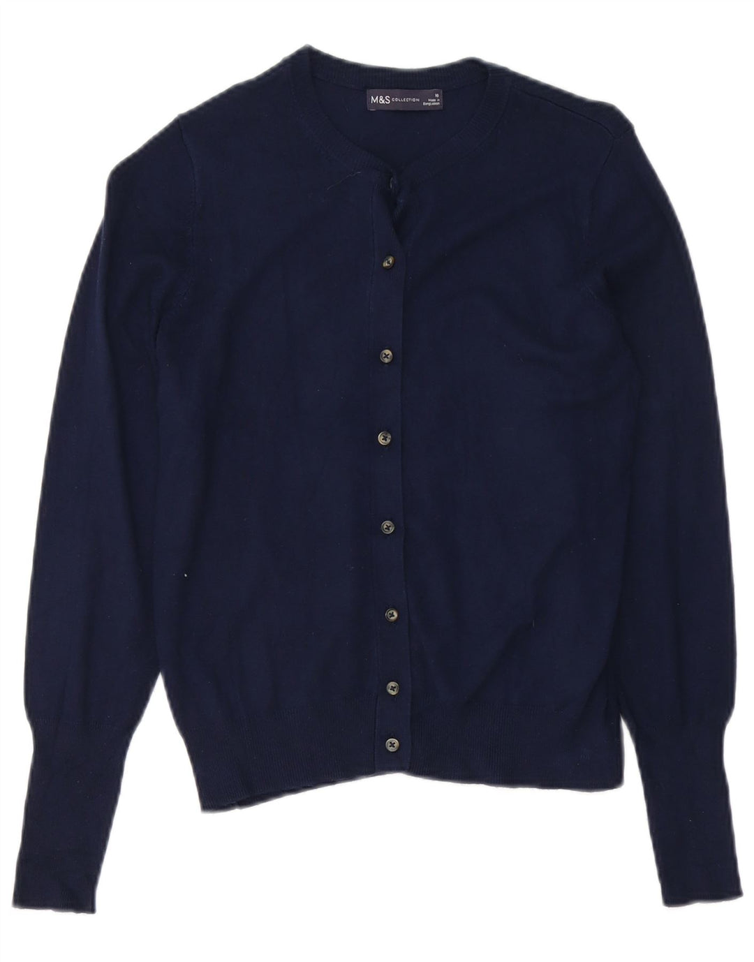Marks & Spencer Damen-Cardigan-Pullover UK 10 Small Marineblaue Viskose